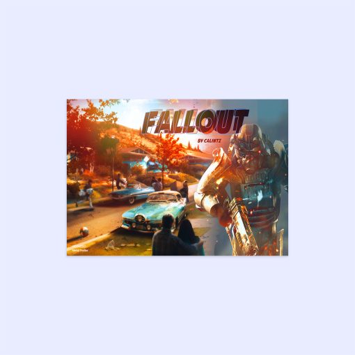 پوستر هومرو مدل فلزی طرح Fallout کد PS400