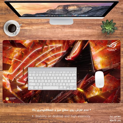 ماوس پد مخصوص بازی هومرو مدل MX495 طرح Asus Computer hardware company