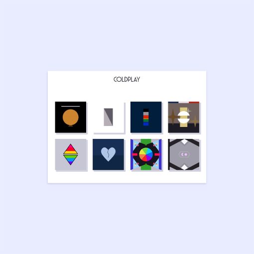پوستر هومرو مدل فلزی طرح موسیقی COLDPLAY کد PS1467