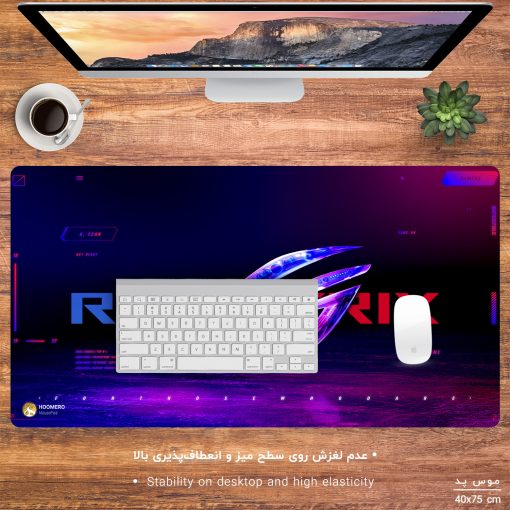 ماوس پد مخصوص بازی هومرو مدل MX503 طرح Asus Computer hardware company