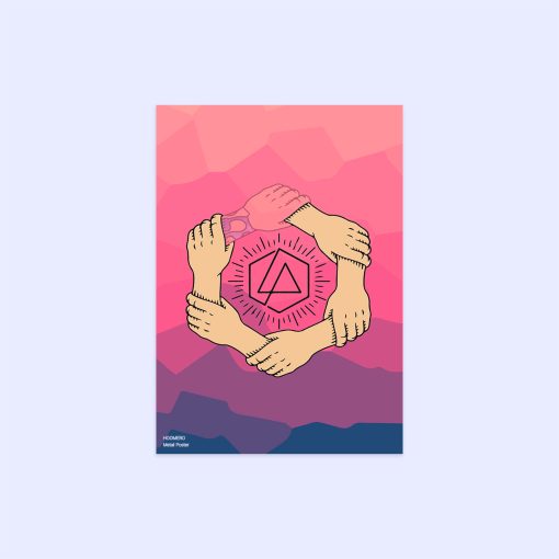 پوستر هومرو مدل فلزی طرح موسیقی Linkin Park کد PS1487