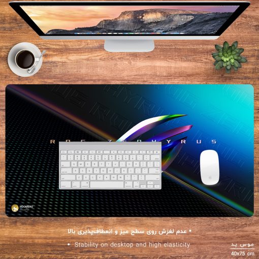 ماوس پد مخصوص بازی هومرو مدل MX501 طرح Asus Computer hardware company