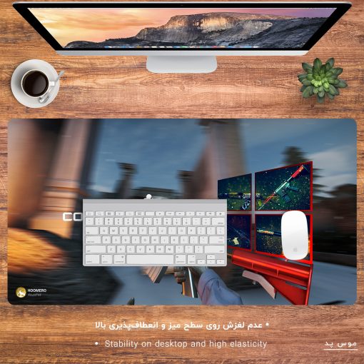 ماوس پد مخصوص بازی هومرو مدل MX987 طرح بازی کانتر استرایک
