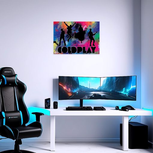 پوستر هومرو مدل فلزی طرح موسیقی COLDPLAY کد PS1460