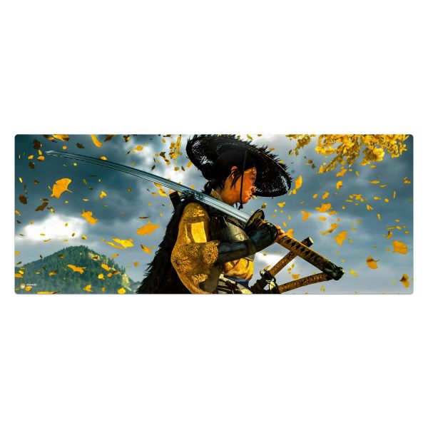 ماوس پد هومرو مدل HX099 طرح بازی Ghost of Yotei سایز 40x100 سانتی‌متر